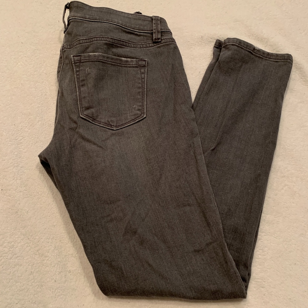 Dark Grey Loft Skinny Jeans